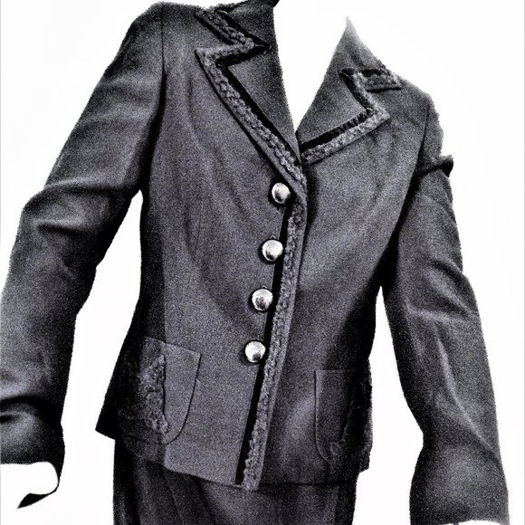 CINZIA ROCCA BLAZER LINING WOOL/NYLON/LYCRA NWT - Picture 2 of 5